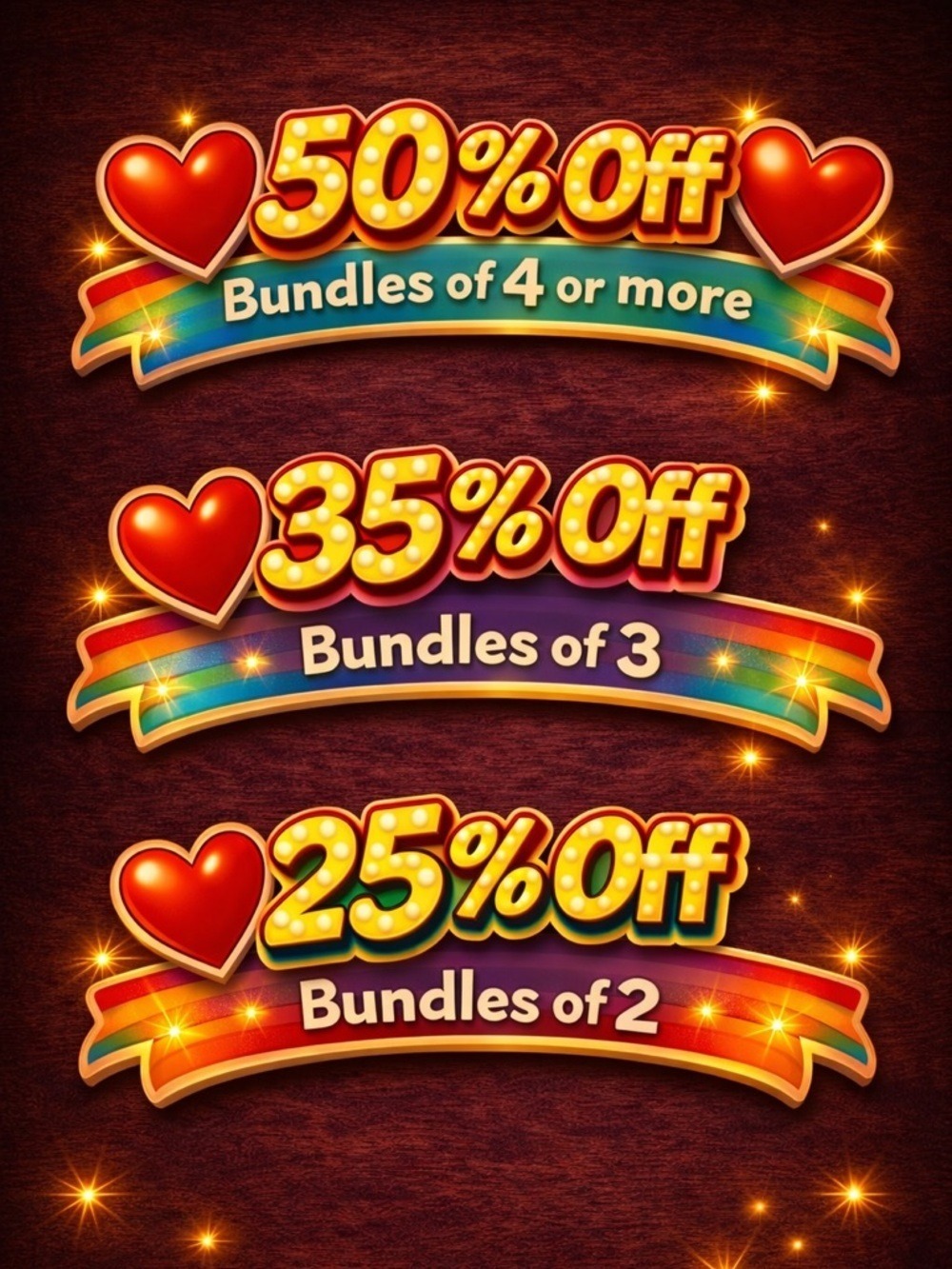 SAVE UP TO 50% OFF WITH BUNDLES